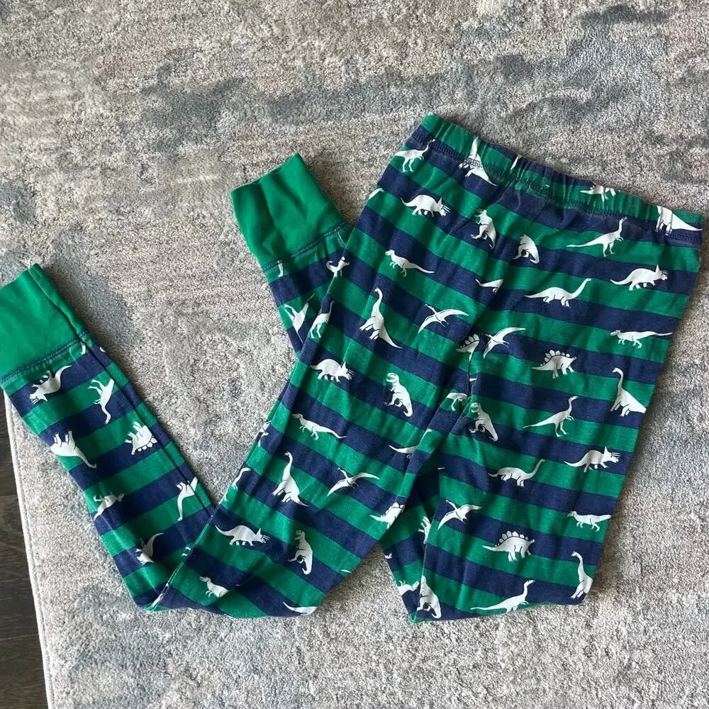 Mini Boden Snug Long John Pajamas Navy Dinosaur 14